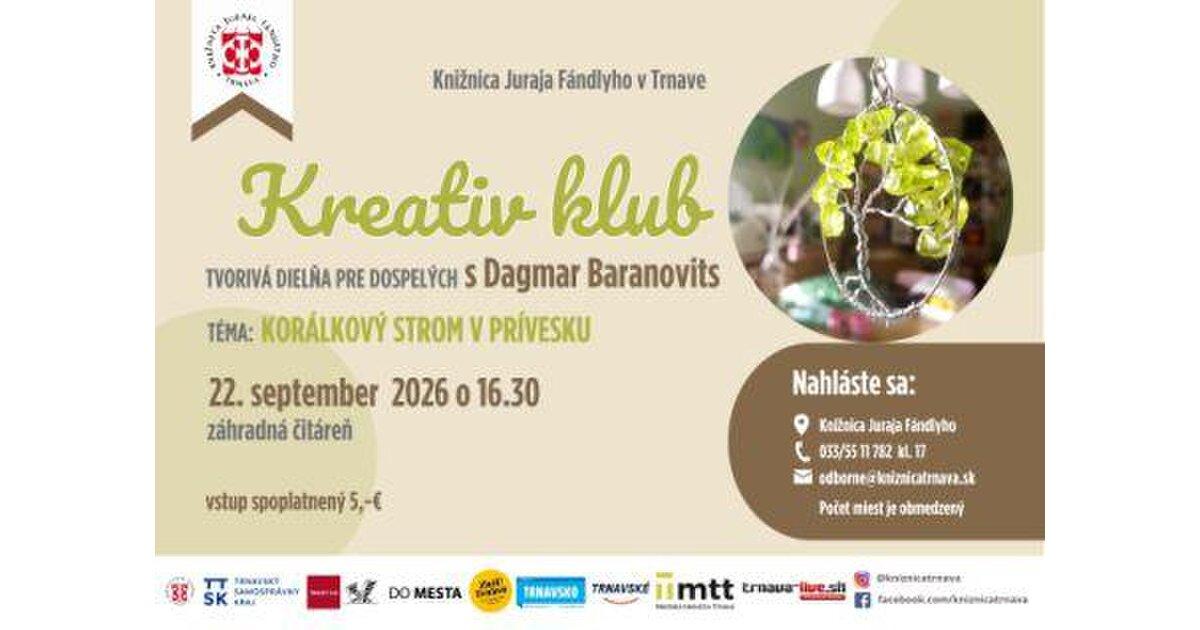 Kreativ klub - Korálkový strom v prívesku