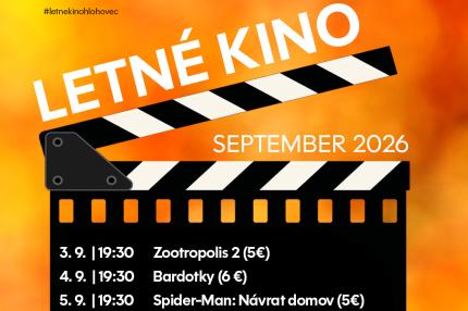Letné kino - september 2026