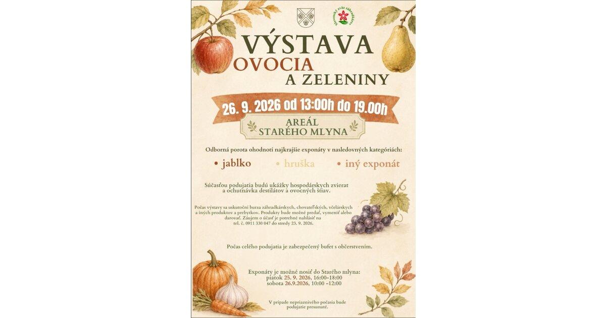 Výstava ovocia a zeleniny v Dolnej Krupej