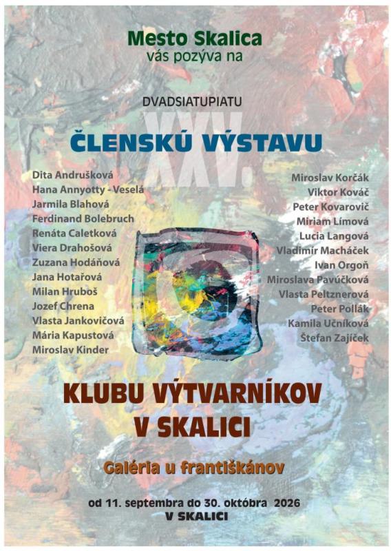 25. členská výstava Klubu výtvarníkov v Skalici