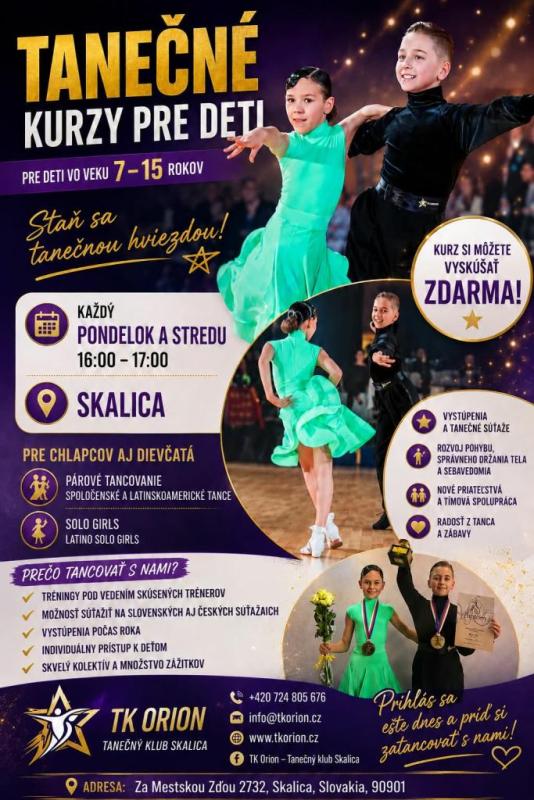 TANEČNÉ KURZY PRE DETI