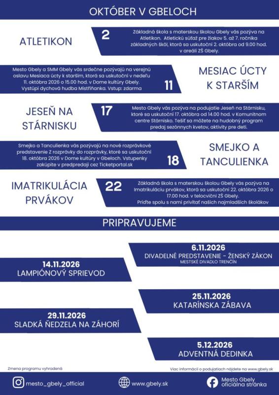 Október v meste Gbely